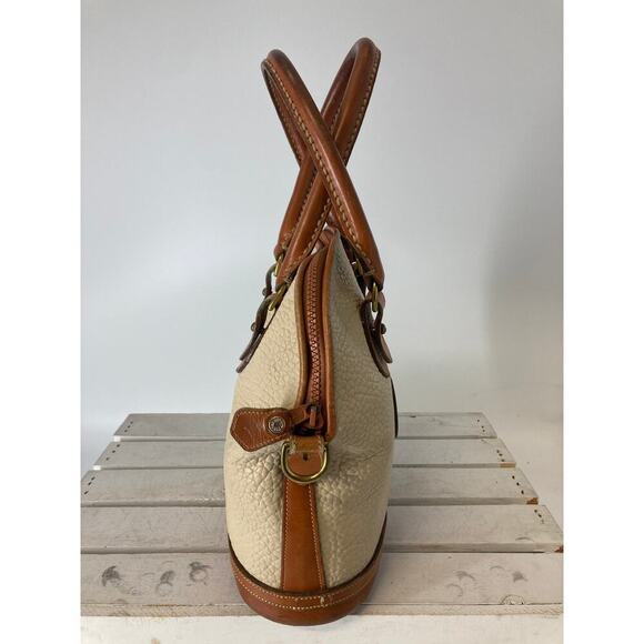 DOONEY & BOURKE MEDIUM IVORY PEBBLED LEATHER HANDBAG (ASIS) - Picture 2 of 16